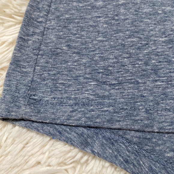 🎉HP🎉 Boutique Star Hi Lo Tie Top 💗 Heathered Blue & White - Picture 12 of 14